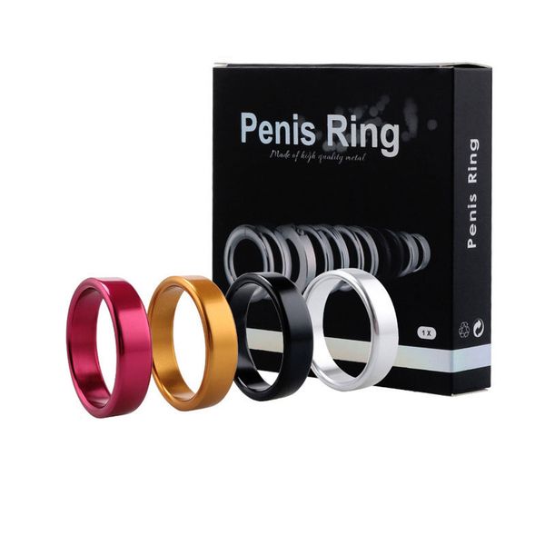 

mens robes male metal stainless steel penis lock cock ring ball stretcher head delay time extend testicles toy for man c