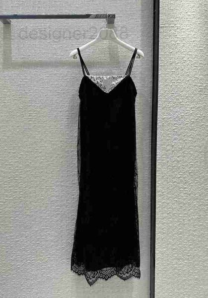 

runway dresses designer milan dress 2023 new summer autumn spaghetti strap fashion brand same style jszf, Black