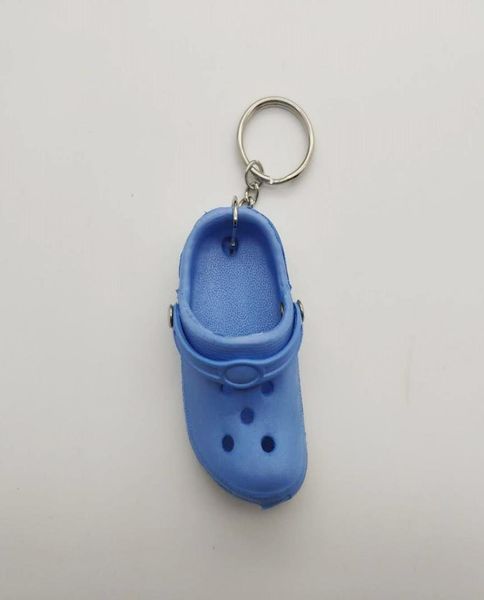 

custom key rings 1pc cute 3d mini eva beach hole little croc shoe keychain girl gift bag accessories decoration keyring floating k1008126, Slivery;golden