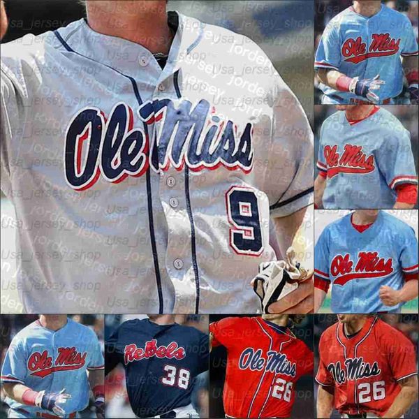

new jerseys wears 2021 ncaa ole miss college baseball jerseys tyler keenan servideo anthony tim e, Blue;black