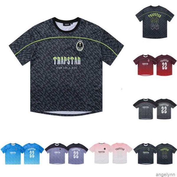 

mens trapstar t shirt football jersey summer casual loose short sleeve hip hop high streetwear stree fashion hzp3, White;black