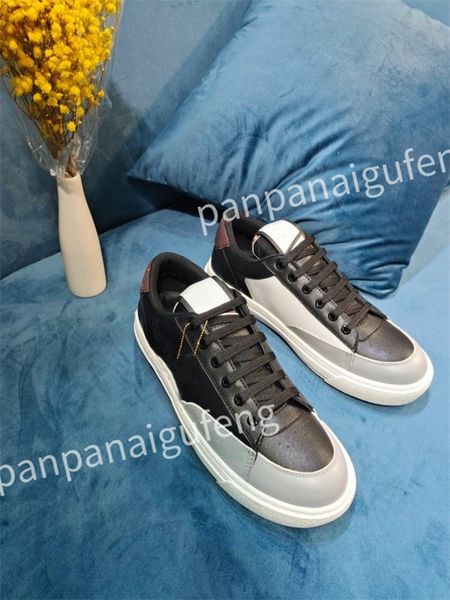 

luxurys designer flat sneaker trainer casual shoe leather white overlays fashion platform mens womens sneakers size 35-46, Black