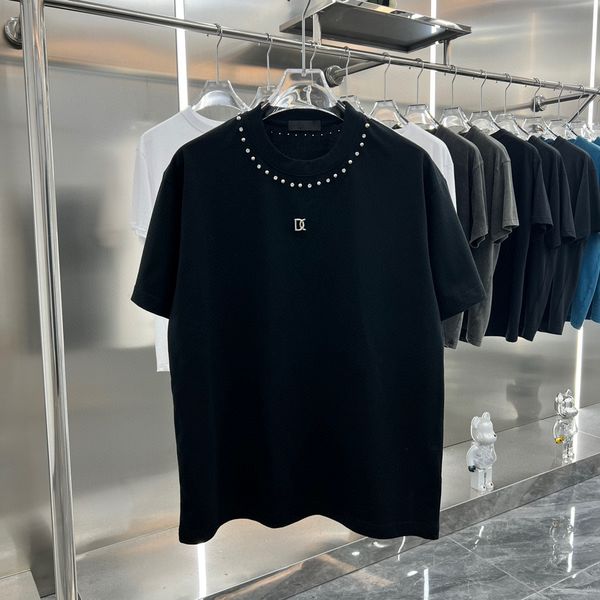 

22ss designer letter printed t shirts tee sweatshirt fashion high street short sleeves summer casual t-shirt breathable men women crew neck, Black;brown