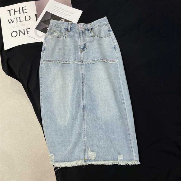 

skirts designer summer new celebrity style sweet cool slim tassel design high waist wrapped hip denim half skirt for women ilu6, Black