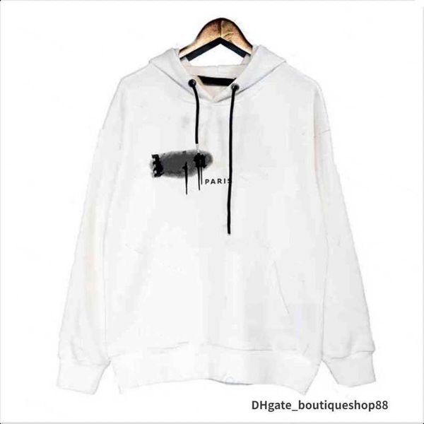 

men's hoodie hoodies designer inkjet graffiti letter printing women's sailboat long-sleeved casual xll 1116, Black