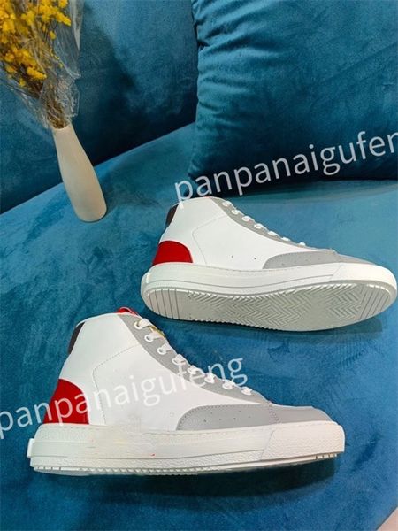 

new luxurys designer flat sneaker trainer casual shoes leather white overlays fashion platform mens womens sneakers size 35-46, Black