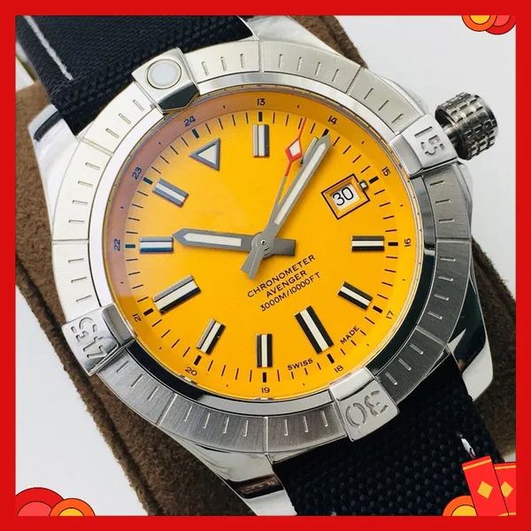

u1 aaa breitling avenger automatic mechanical watch 44mm blackbird reconnaissance plane sapphire men's fashion trend waterproof busines, Slivery;golden