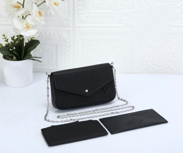 

piece european and american envelope luxury three in three wallet bag bag 2023 set chain one shoulder ngyp messenger bag new women one gqjr