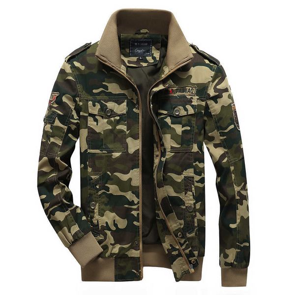 

new middle-aged thin oversized camouflage military work cotton men's casual jacket leather jaqueta motorcycle jackets brand men styles, Black