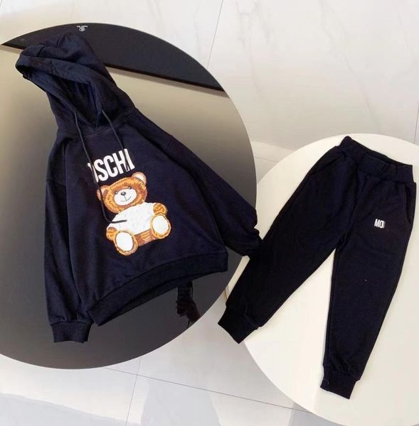 

kid hoodie baby set kids designer sets girls boys tracksuits hoodies with letters loose outfit warm comfortable6658263, White