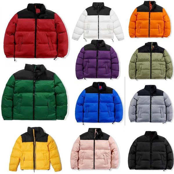 

puffer jacket down cotton jackets north warm designer coat men women zipper patchwork embroideried print outwear multiple colour printing ja, Black;brown