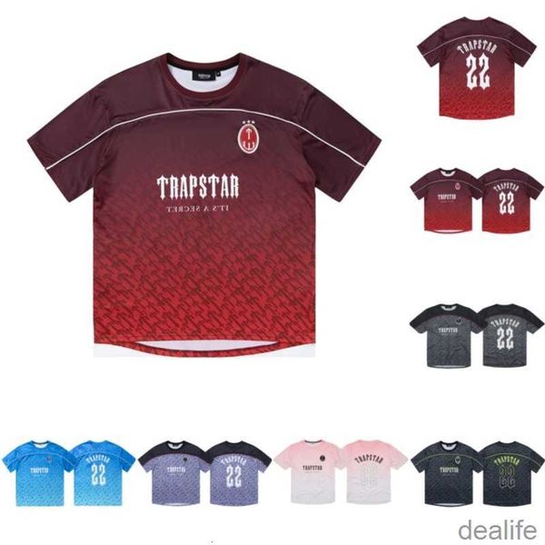 

trapstar tees mens football jersey summer casual t shirt loose quick short sleeve underlay men wonmen t-shirt 3kkr, White;black