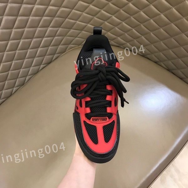 

2023 luxury fashion men's sports shoes elegant sports shoes women's perfect calfskin shoes white black leather leisure walking