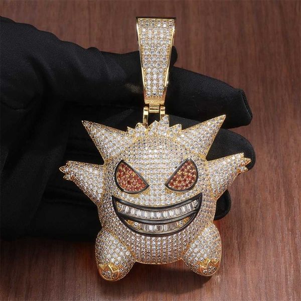 

luxury custom buss down iced out moissanite diamond pendant necklace hip hop jewelry pendant with cuban link chain, Silver