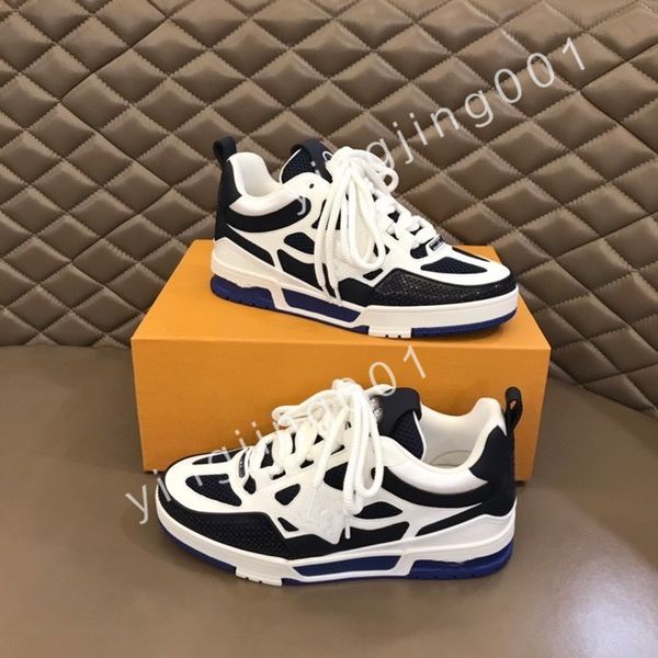

2023 new designer men causal shoes fashion woman leather lace up platform sole sneakers white black mens women