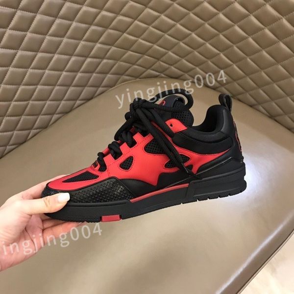 

luxury fashion men's sports shoes elegant sports shoes women's perfect calfskin shoes white black leather leisure walking
