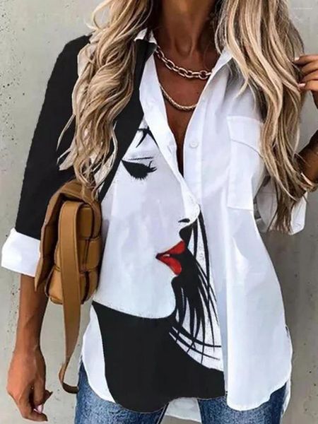 

shirt women's temperament long-sleeved casual loose top, White