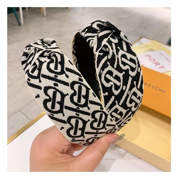 

signatureg12 star style street s signature printing wide edge middle kink hairband hairpin accessories8880036, Slivery;white