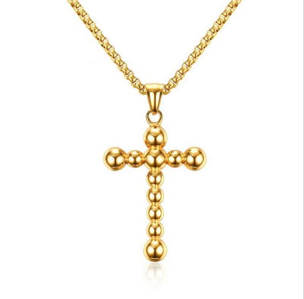 

cross necklace men jewelry gold plated stainless steel necklaces chain 24quotpn6774887329, Silver