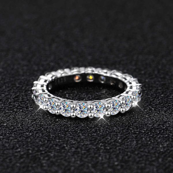 

Band COSYA 22 Ct Full Moissanite Row for Women Sterg Sier D White Gold Dia Rings Eternity Wedding Fine Jewelry AA230417