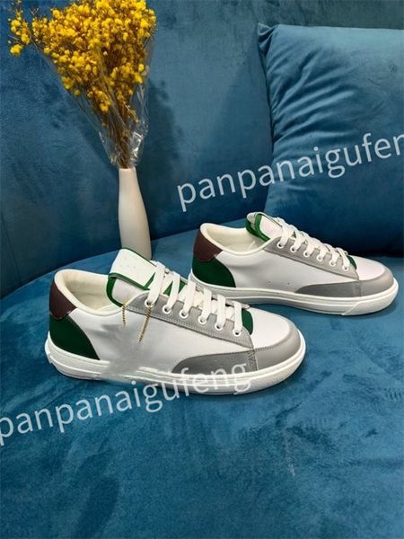 

new luxury designer flat sneaker trainer casual shoe leather white overlays fashion platform mens womens sneakers size 35-46, Black