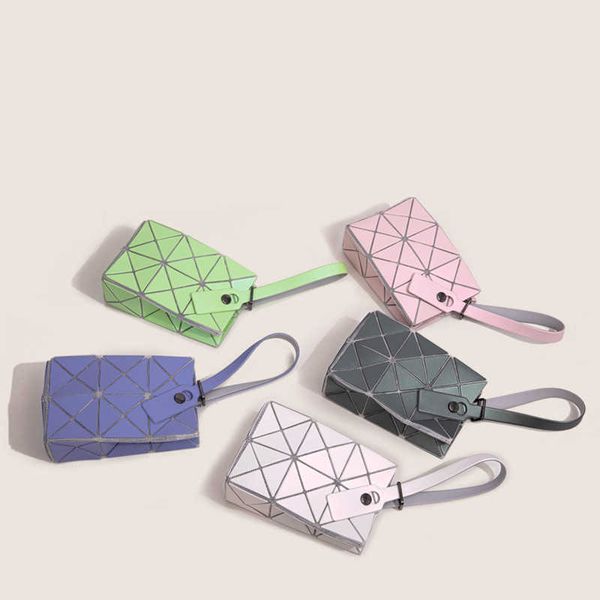 

summer new phantom geometry diamond grid mini folding and splicing women's bag fashionable and simple fashion handheld bag for women