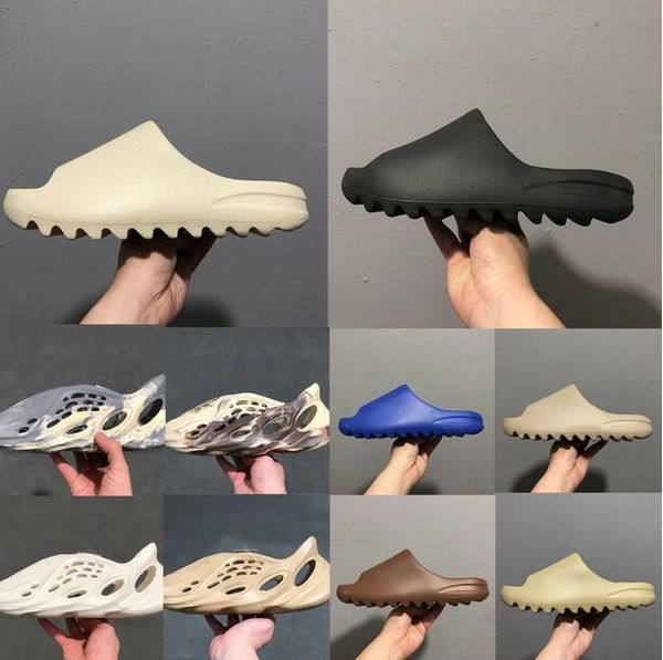 

2023 designer slippers men woman slider vermillion mineral blue onyx pure sandals slide slipper foam ochre runr bone resin clog desert arara, Black