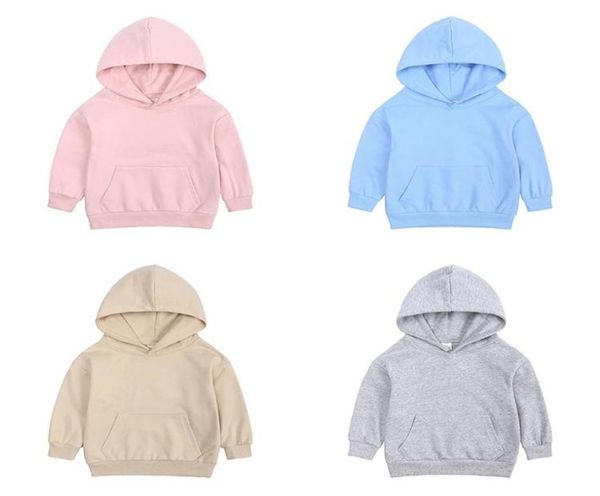 

kids hoodies spring and autumn children long sleeve sweatshirts fashion boy girl solid clothing8849059, Black