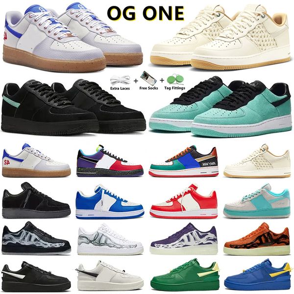 

og one low running shoes men women platform sneakers what the la nyc jackie robinson skeleton paisley nai ke triple white pine green red bla