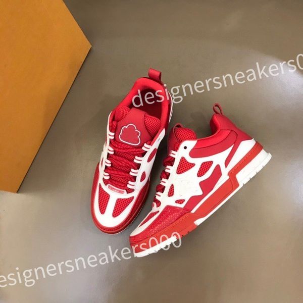 

2023 designer men shoes sneakers calfskin trainers basketball white grey thick bottom sneakers leather platform shoe, Black