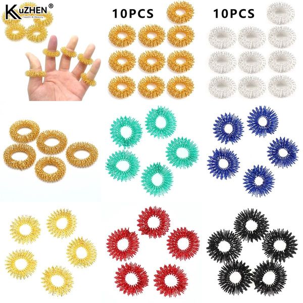 

womens robe 2-10pcs vinger massage ring acupunctuur ring gezondheidszorg body massager relax hand massage vinger afvallen