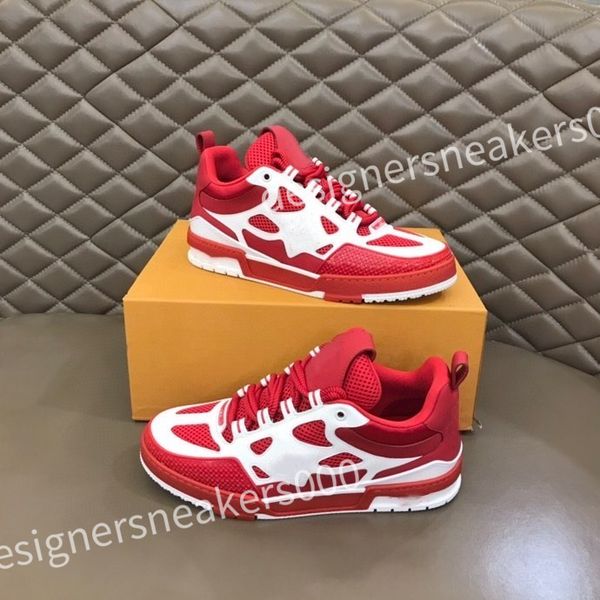 

2023 new designer men shoes sneakers calfskin trainers basketball white grey thick bottom sneakers leather platform shoe, Black