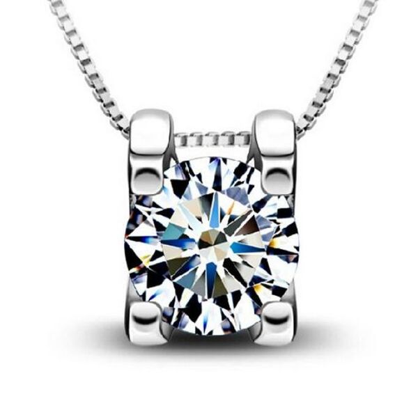 

fine 30 925 sterling silver woman zirconia crystal 08cm08cm pendant water necklace wedding jewelry 4578909