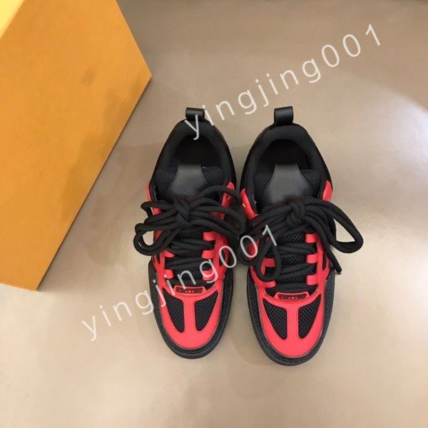 

luxury designer men causal shoes fashion woman leather lace up platform sole sneakers white black mens women