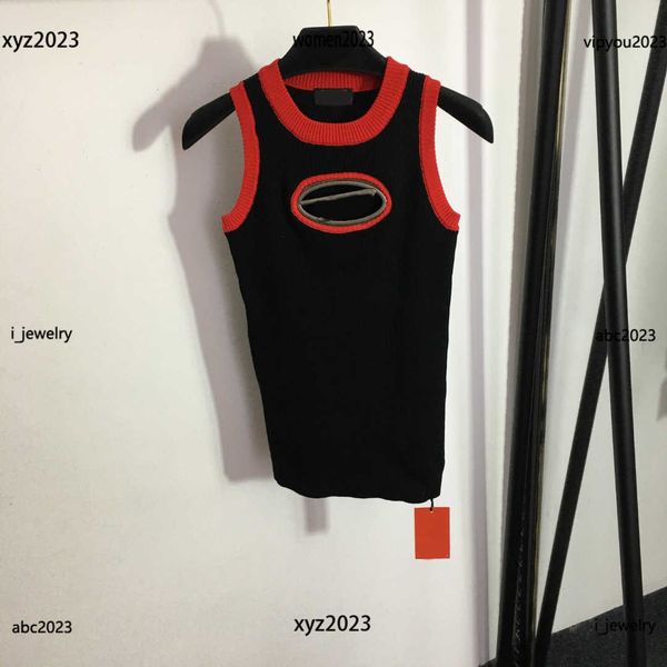 

women diesel fashion knit chest hardware hollowed out logo vest sleeveless t shirt #multiple product, White