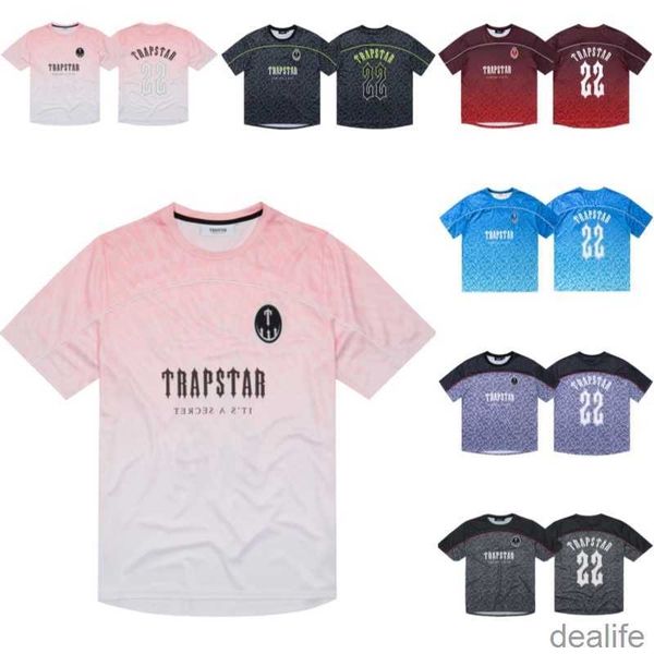 

trapstar t-shirts mens football jersey logo no.22 printed short sleeved breathable hip hop streetwaer w4jy, White;black