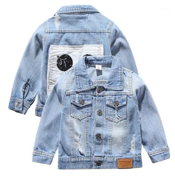 

jackets children mouse denim jacket coat 2021 spring autumn kids fashion outerwear boys girls hole cartoon jeans for 27 yrs7994642, Blue;gray