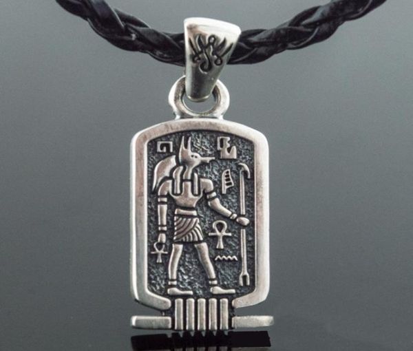 

pendant necklace vintage ancient egyptian mythology anubis hieroglyph punk men039s 316l stainless steel party jewelry gift8838976, Silver