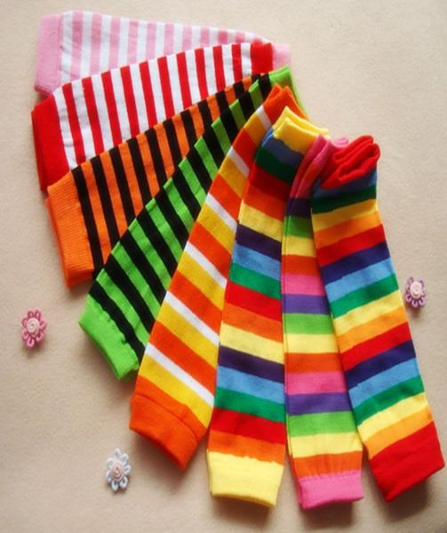 

baby stockings leg warmer children infant holloween christmas heart football pink rainbow stripe socks newborn leggings leg warmer4810960, Pink;yellow