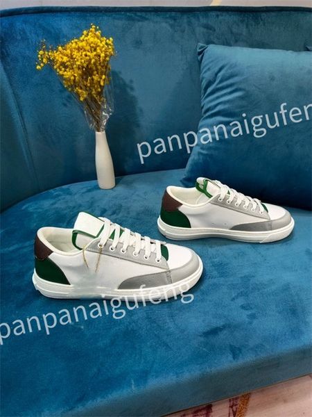 

new luxury designer flat sneaker trainer casual shoe leather white overlays fashion platform mens womens sneakers size 35-46, Black