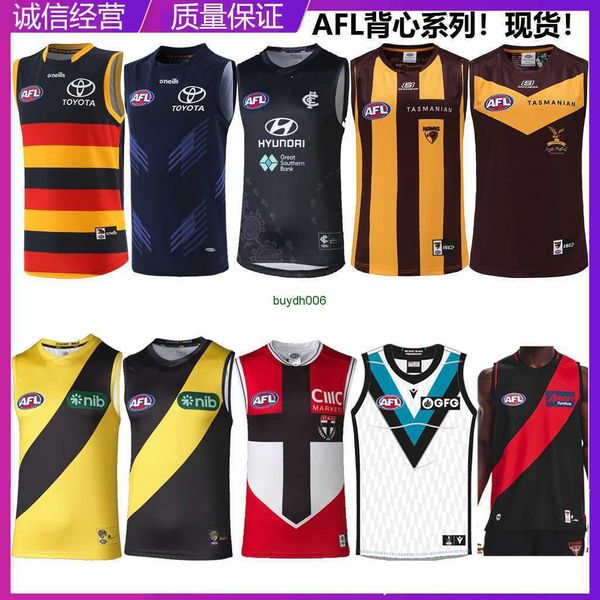 

23 new fashion men's t-shirt rugby jersey afl crows richmond mountain eagles essen brussel adelaide port tank clothes yprs 3cnk, White;black
