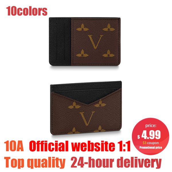 

2023 new m60166 neo cardholders mini coin purses leather women holders wallets credit card slot banknote luxurys designer men card holder ke, Brown;gray