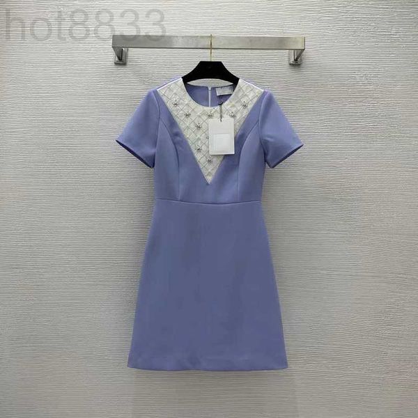 

runway dresses designer milan dress 2023 spring summer o neck short sleeve fashion brand same style womens qwg3, Black