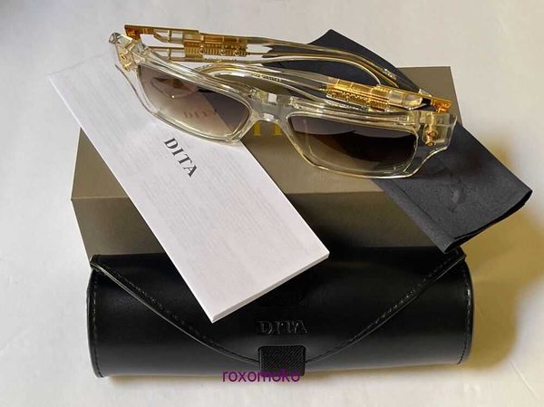 

original wholesale dita sunglasses online store dita grandmaster 7 dts407 a 02 clear gold frame brown lens sunglasses 57 16 145, White;black