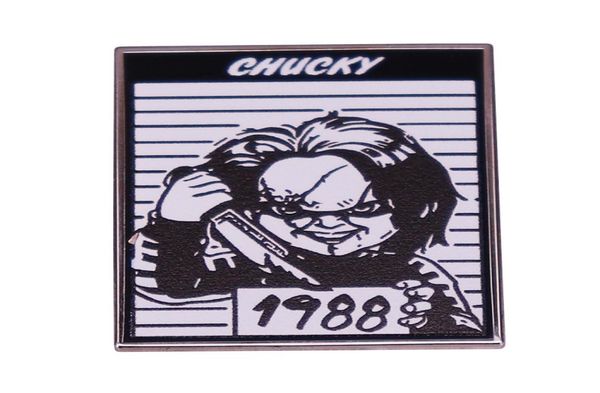 

creepy chucky with knife pin brooch the evil doll for child039s play collectible badge horror movie jewelry decor4415953, Blue