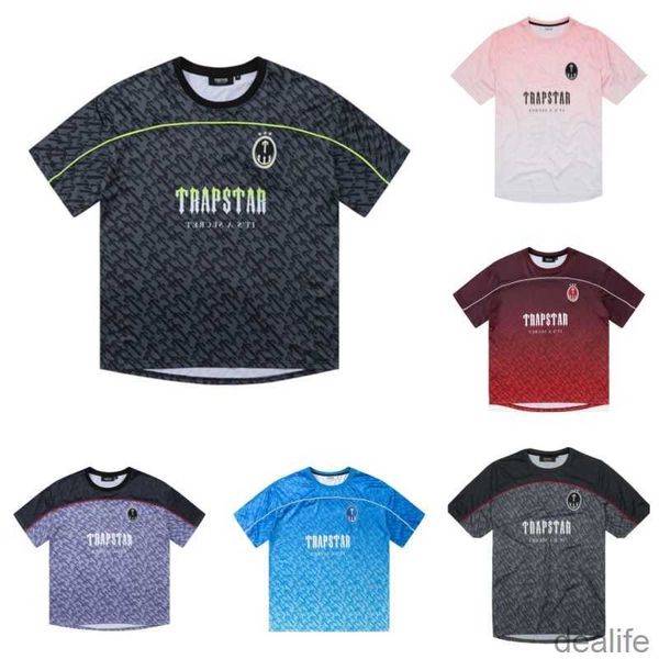 

t mens trapstar shirt football jersey summer casual loose short sleeve hip hop high streetwear stree fashion 6icj, White;black