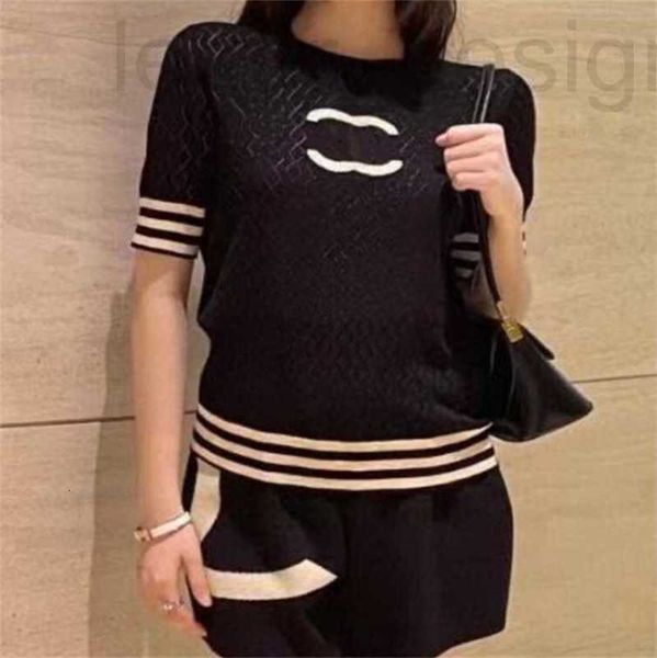 

women's knits & tees designer new hollow out sweaters fashion casual luxury brand t-shirt s49w, White