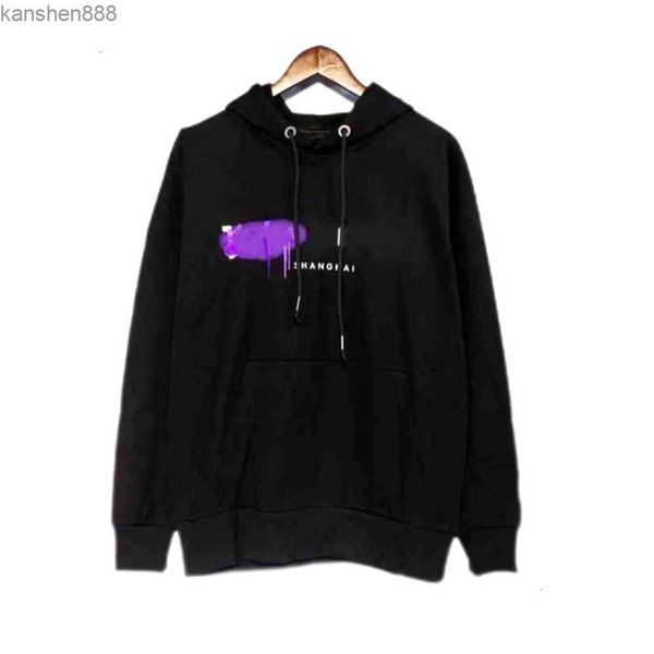 

men's hoodie hoodies palms palmangel city designer limited inkjet graffiti letter printing women's sailboat long-sleeved casual s2, Black