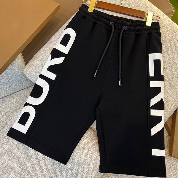 

designer mens shorts burbrery letters printed embroidered pants beach pants casual travel cotton men black and white pants, White;black