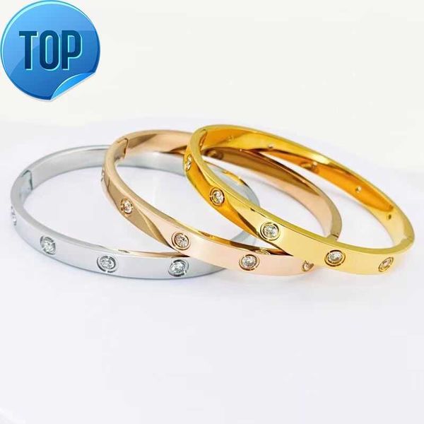 

ca designer bracelets luxury brand fashion bangle stainless steel classic diamond bracelets jewelry for men women party wedding accessories, Black